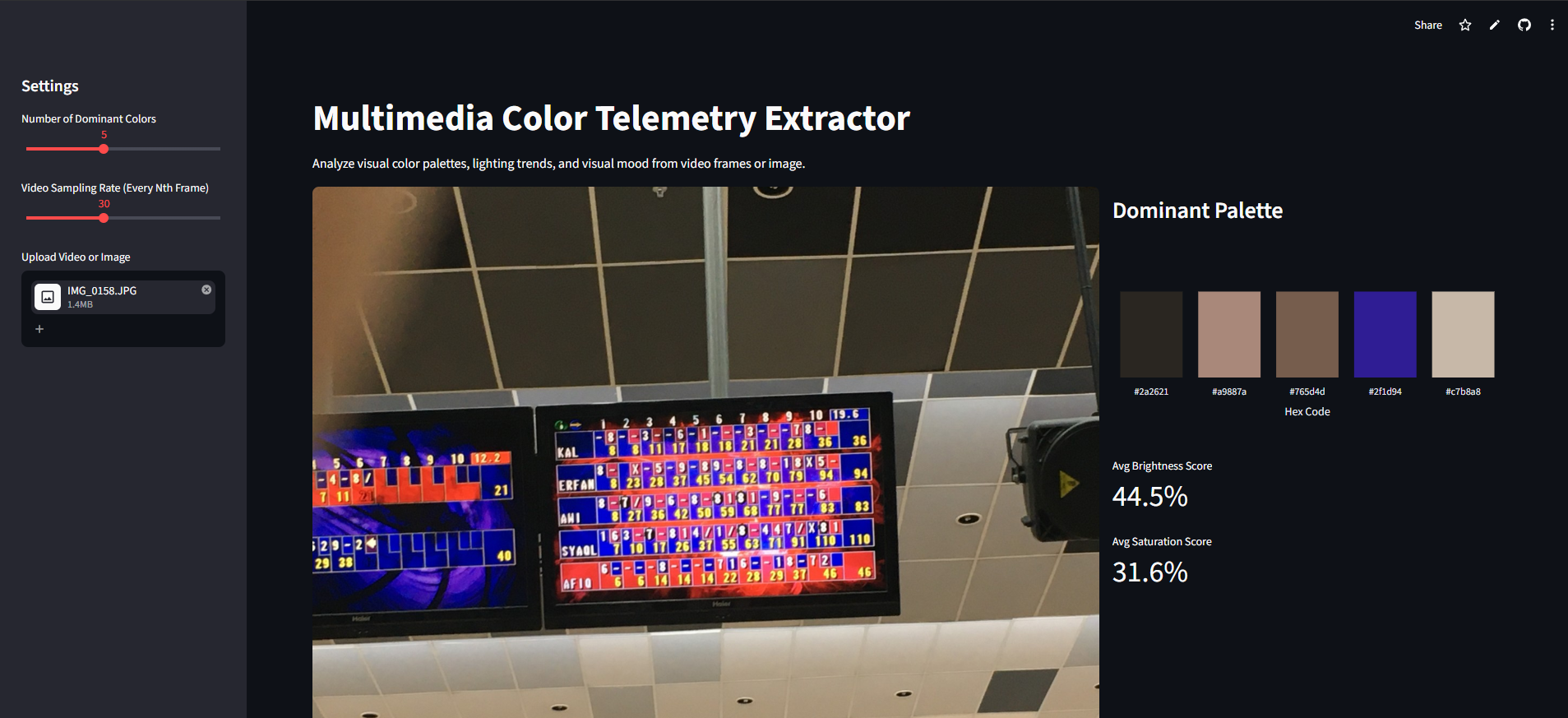 Color Telemetry OpenCV App